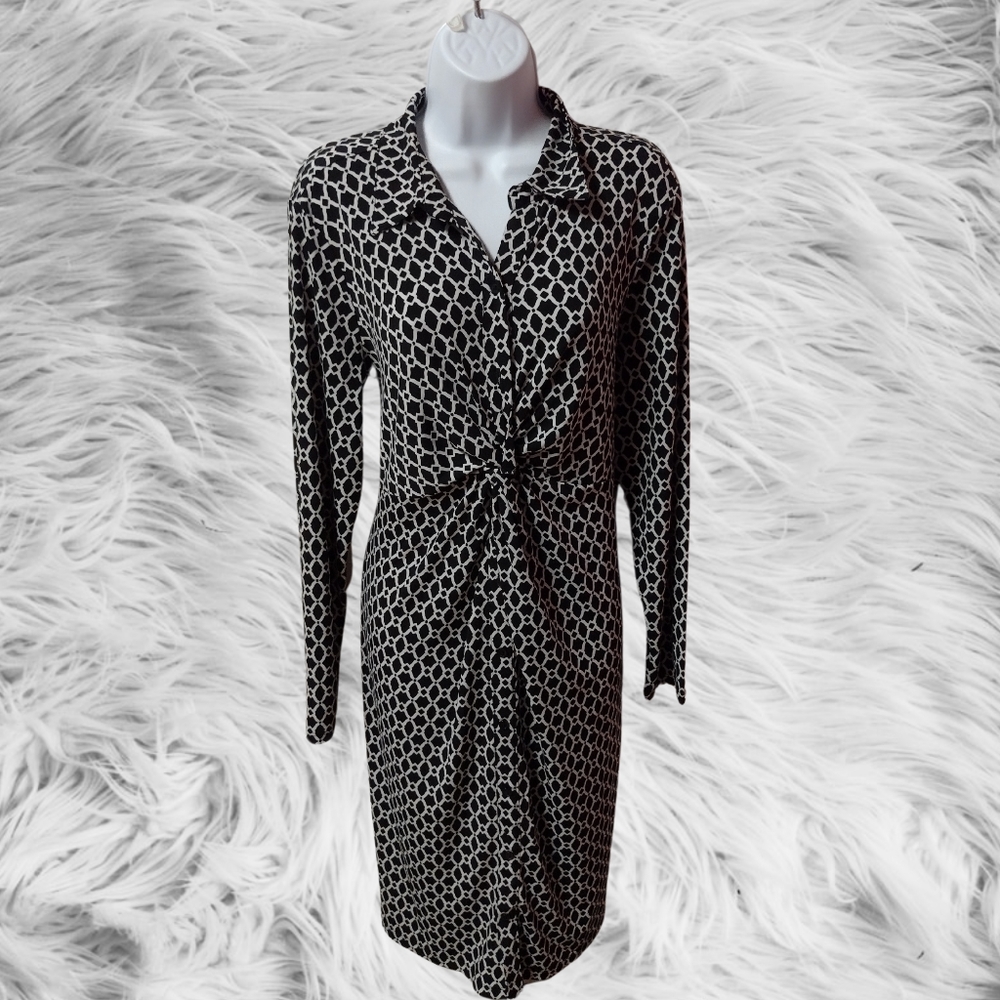 Ab) Motherhood Maternity XL Black & White Career Dress